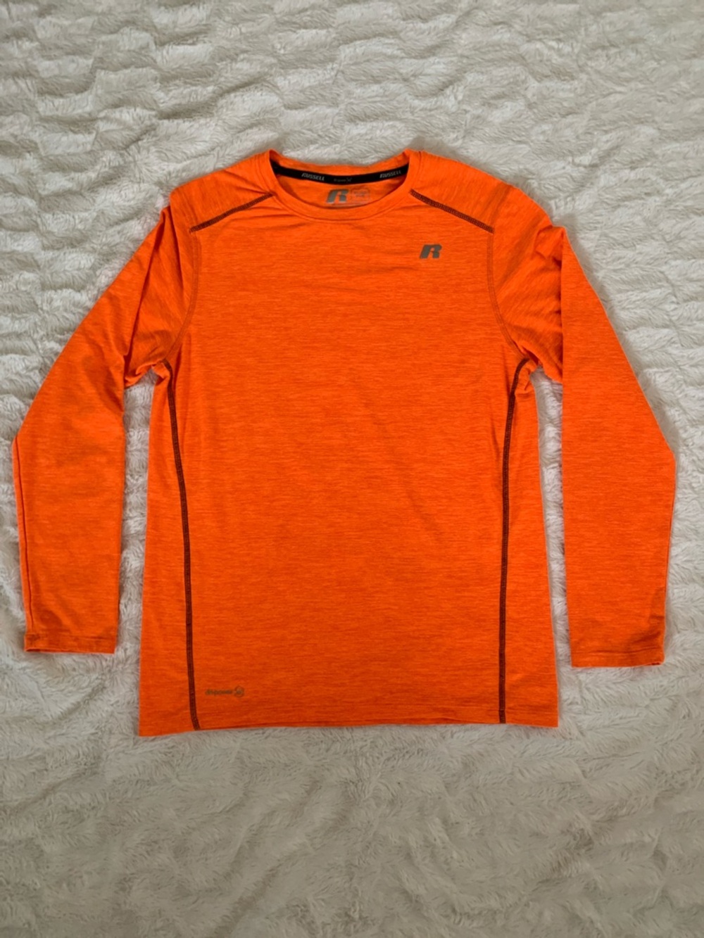Russell Athletic Bright Orange Long Sleeve Training Top